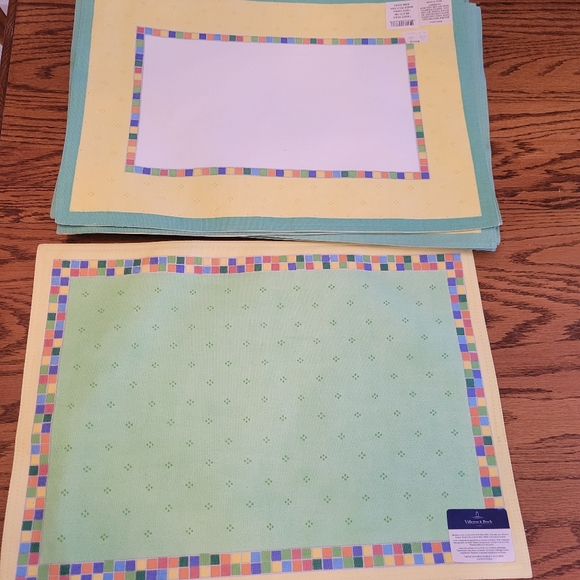Villeroy & Boch Twist Alea Limone Placemats (10) NWT* ~ Colorblock Y2K Cheerful!